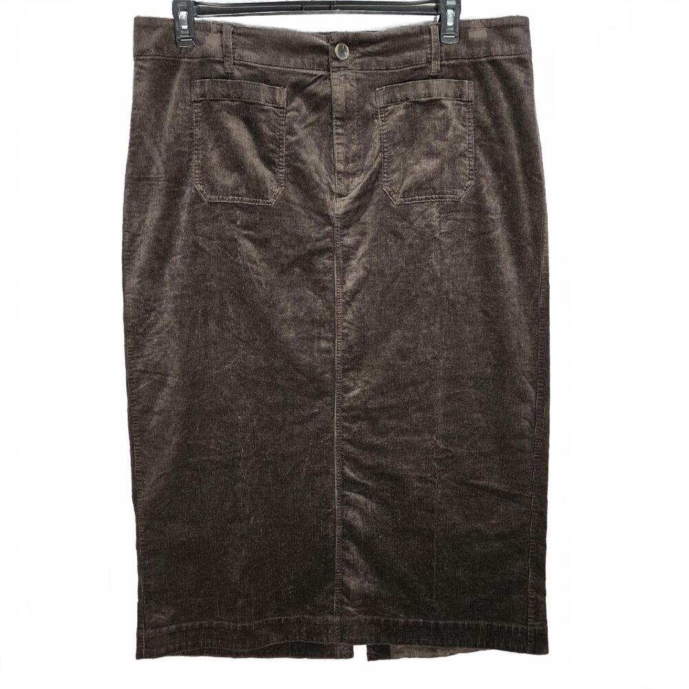 Maeve Anthropologie Brown Corduroy Maxi Skirt 3X Plus Size Preppy Dark Academia
